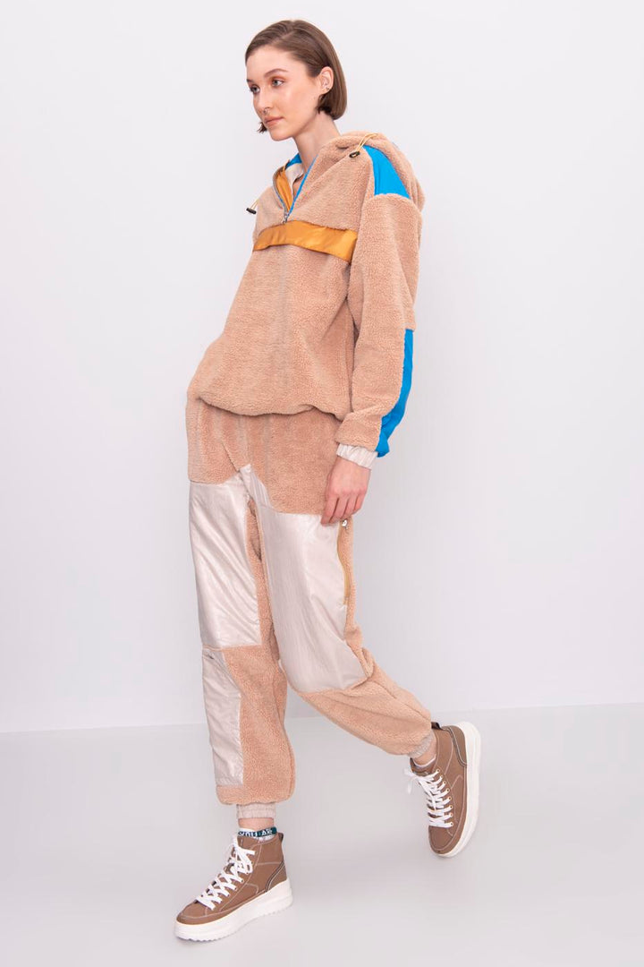 BSL Women Patchwork Plush Joggers - Cumbernauld