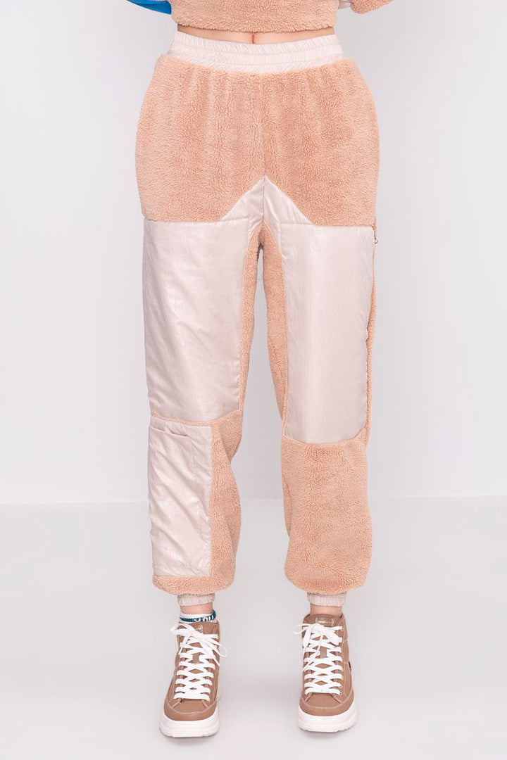 BSL Women Patchwork Plush Joggers - Cumbernauld