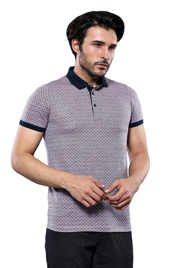 WSS Patterned Pink Polo Men T-Shirt  - Gronau