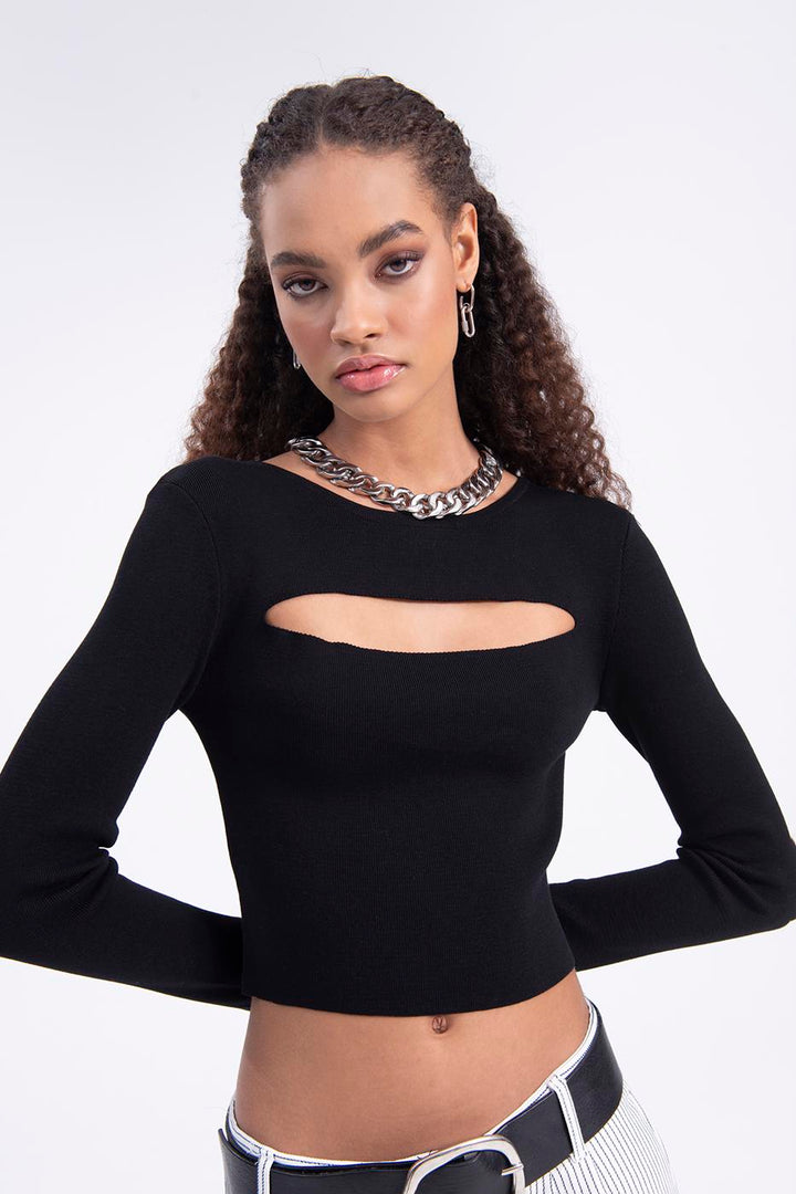 BSL Women Cut out knitted top - Redondo Beach