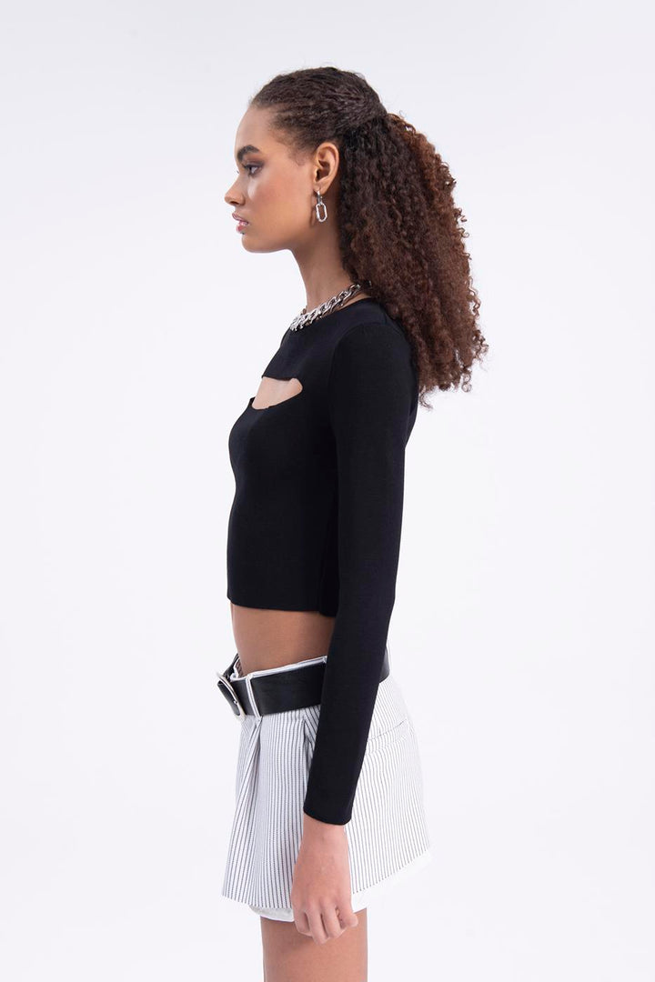 BSL Women Cut out knitted top - Redondo Beach