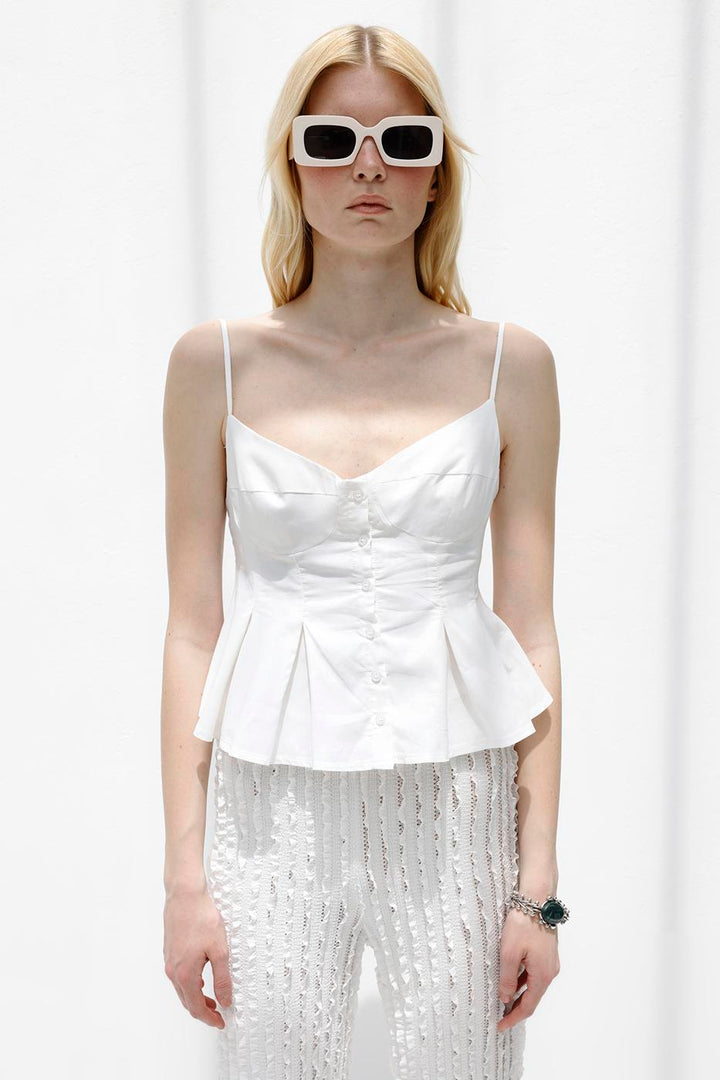 BSL Women Pleated Strap Blouse - Newport Beach