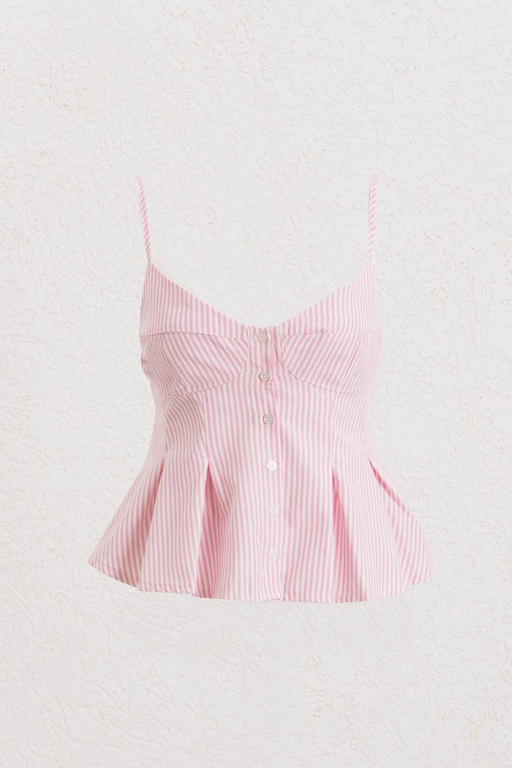 BSL Women Pleated Strap Blouse - Streamwood