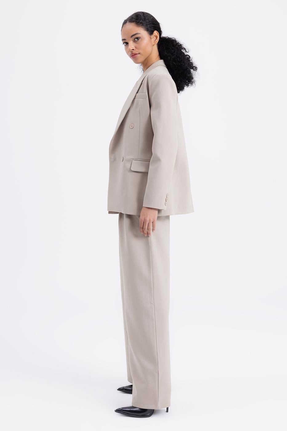 BSL Women Pleated Fabric Trousers - Smethwick