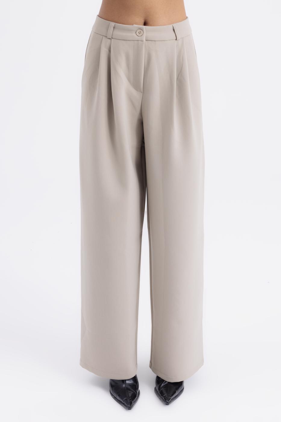 BSL Women Pleated Fabric Trousers - Smethwick