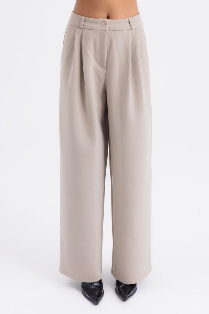 BSL Women Pleated Fabric Trousers - Smethwick