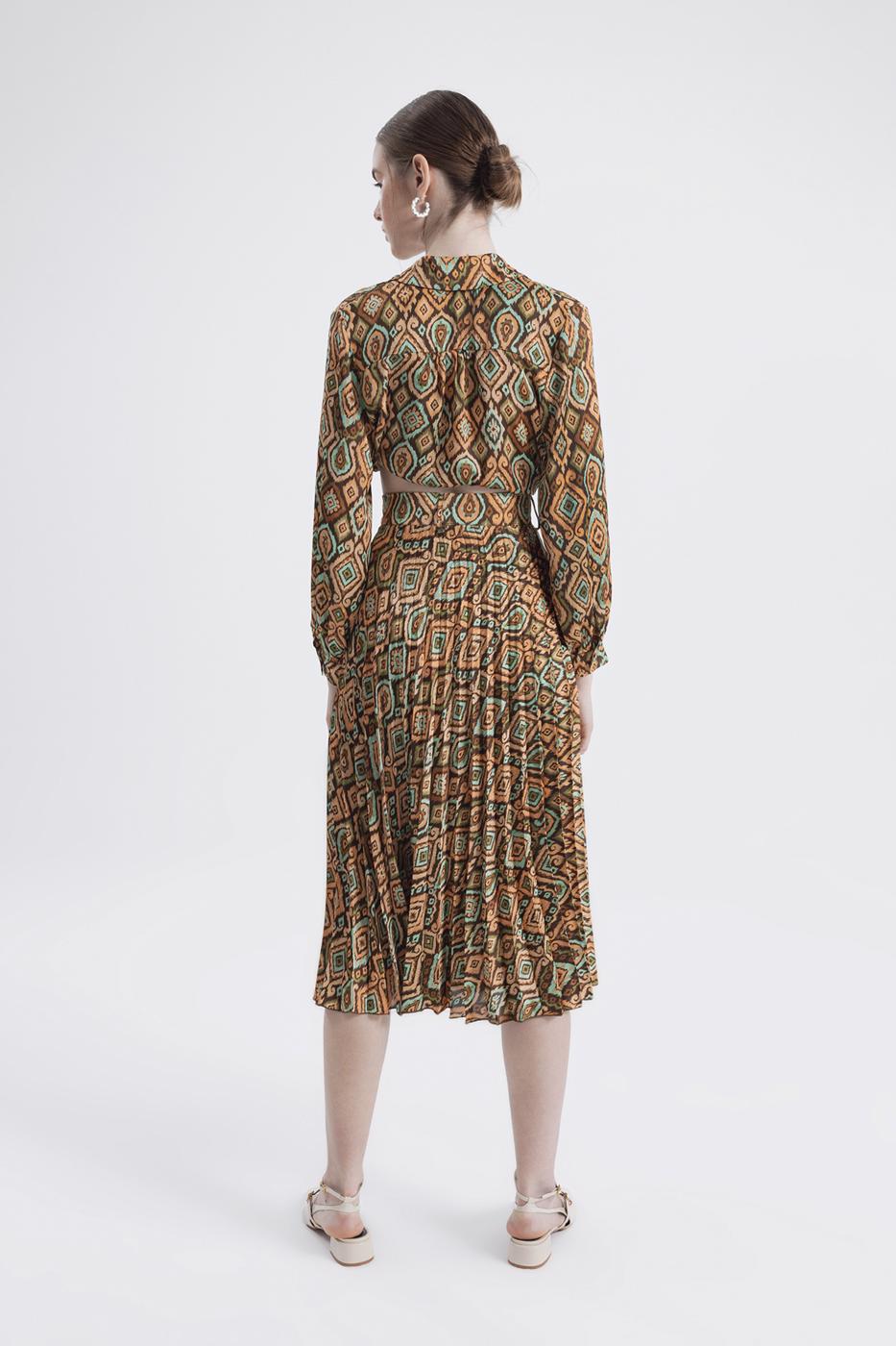 BSL Women Pleated patterned skirt - Udine