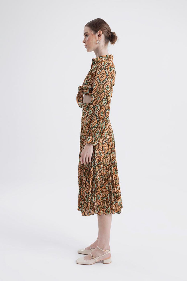 BSL Women Pleated patterned skirt - Udine