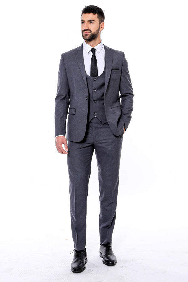 WSS Plain Slim Fit Anthracite Men Suit  - Krems an der Donau