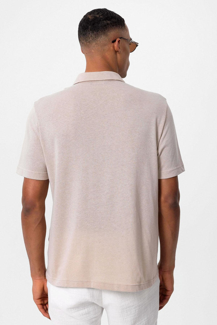 ANT Polo Neck Zippered Men's T-Shirt - Woodbridge
