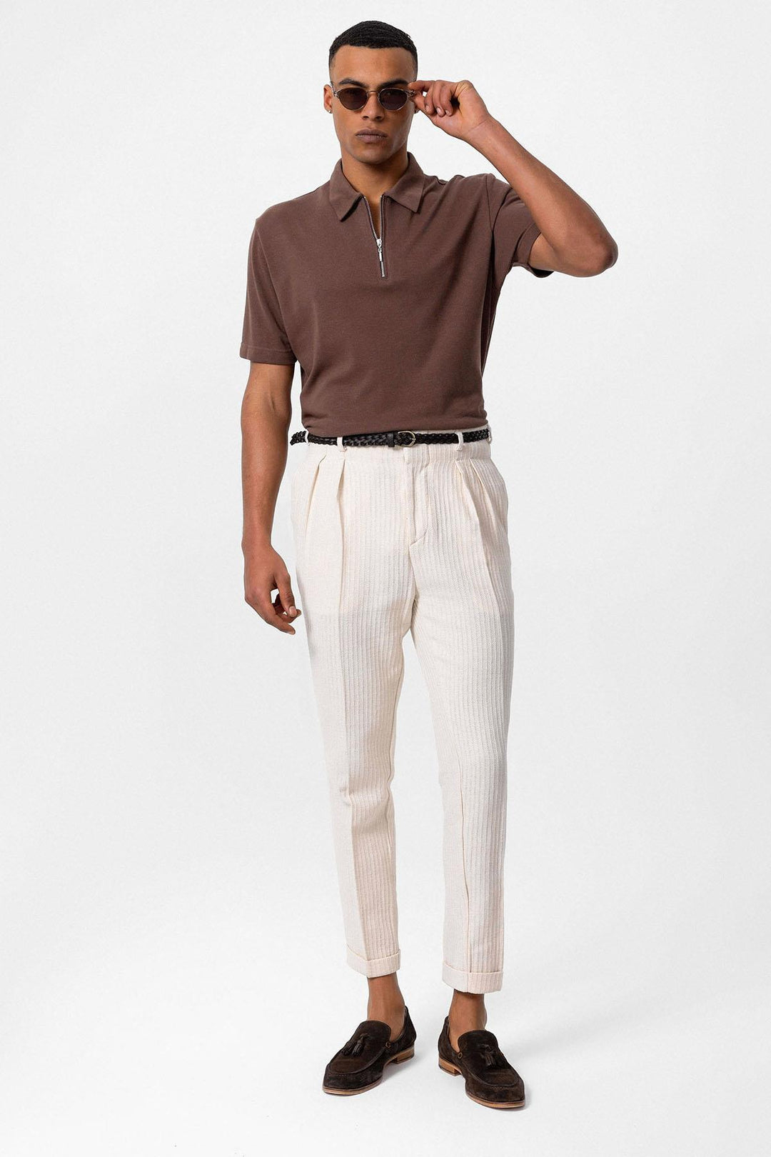 ANT Polo Neck Zippered Men's T-Shirt - Florence