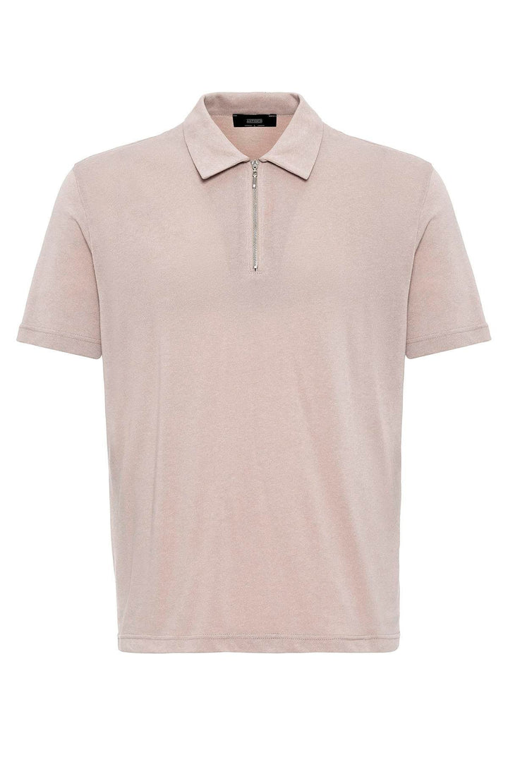 ANT Polo Neck Zippered Men's T-Shirt - Woodbridge