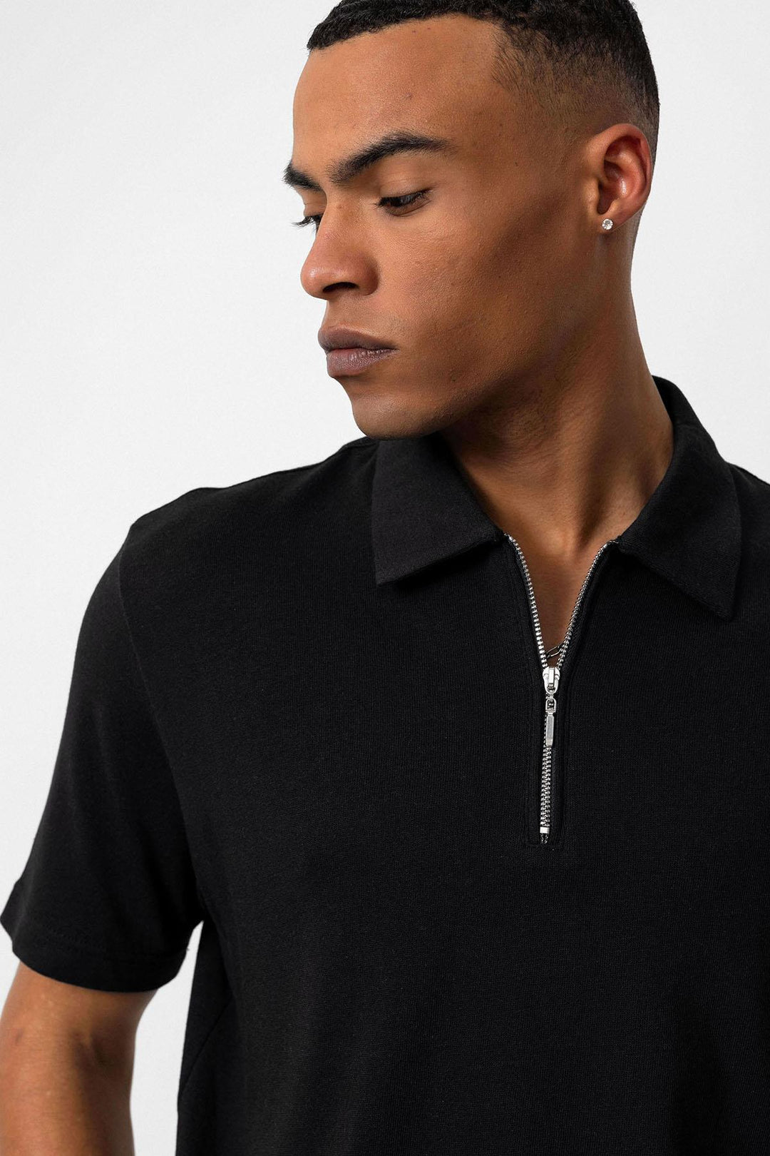 ANT Polo Neck Zippered Men's T-Shirt - Kaneohe