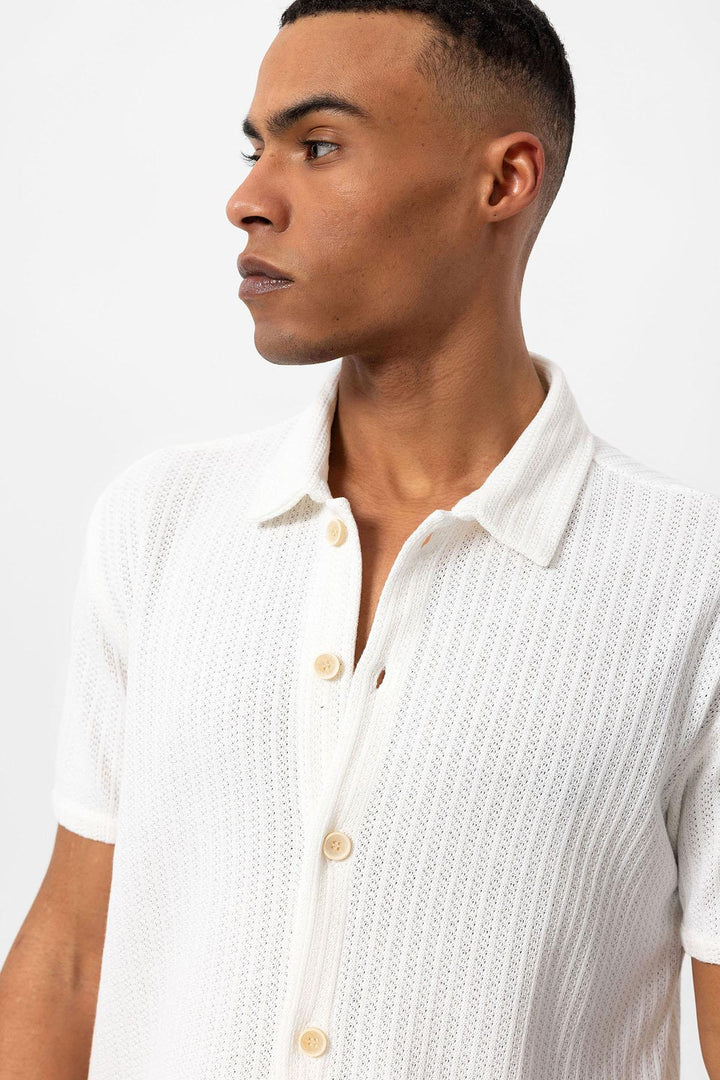 ANT Polo Neck Knitted Short Sleeve Men's Shirt - Ocoee