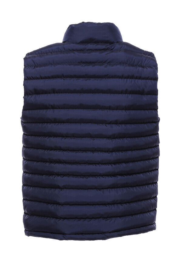 WSS Quilted Zippered Navy Blue Men Down Vest  - Alsdorf