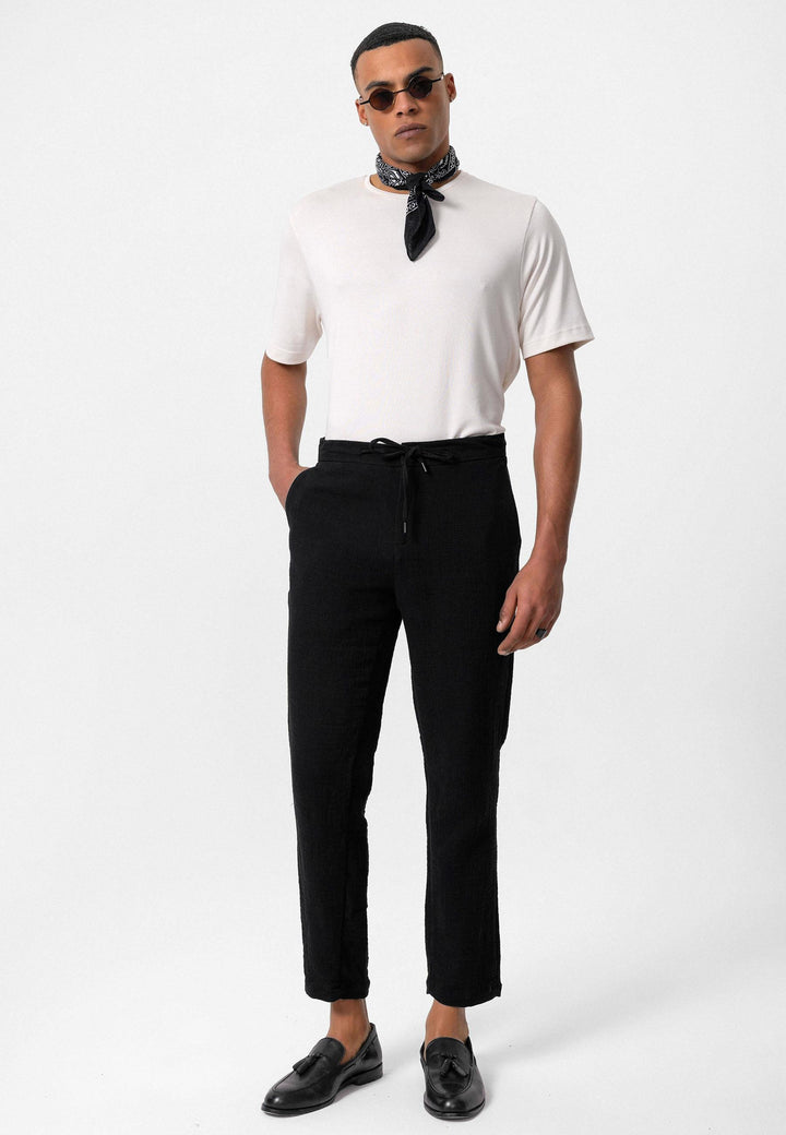 ANT Regular Fit Men's Trousers with Drawstring Waist - Frisco