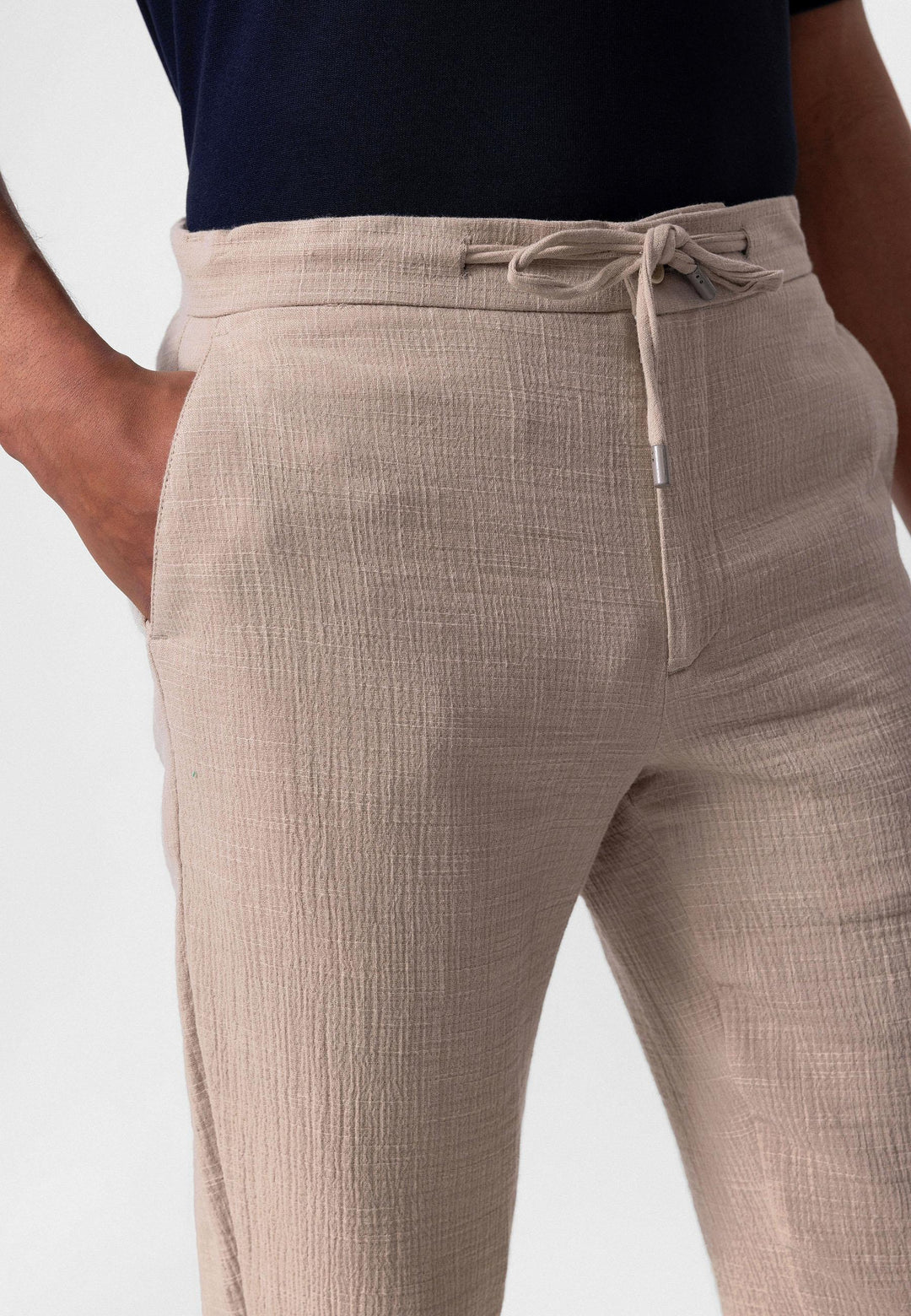 ANT Regular Fit Men's Trousers with Drawstring Waist - Tudela