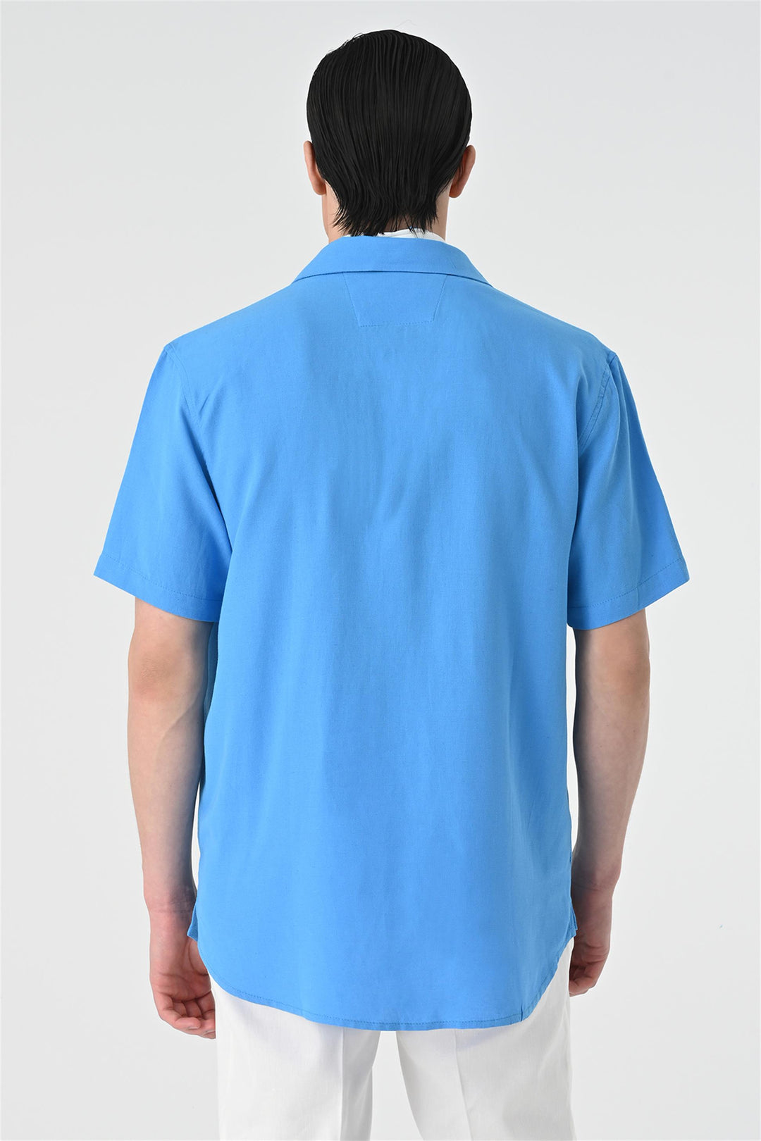 ANT Relax Fit Shawl Collar Short Sleeve Men's Shirt - Decatur