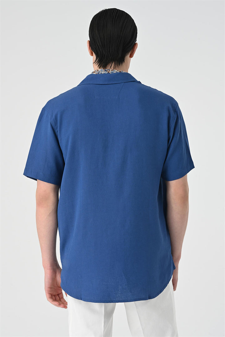 ANT Relax Fit Shawl Collar Short Sleeve Men's Shirt - Marion