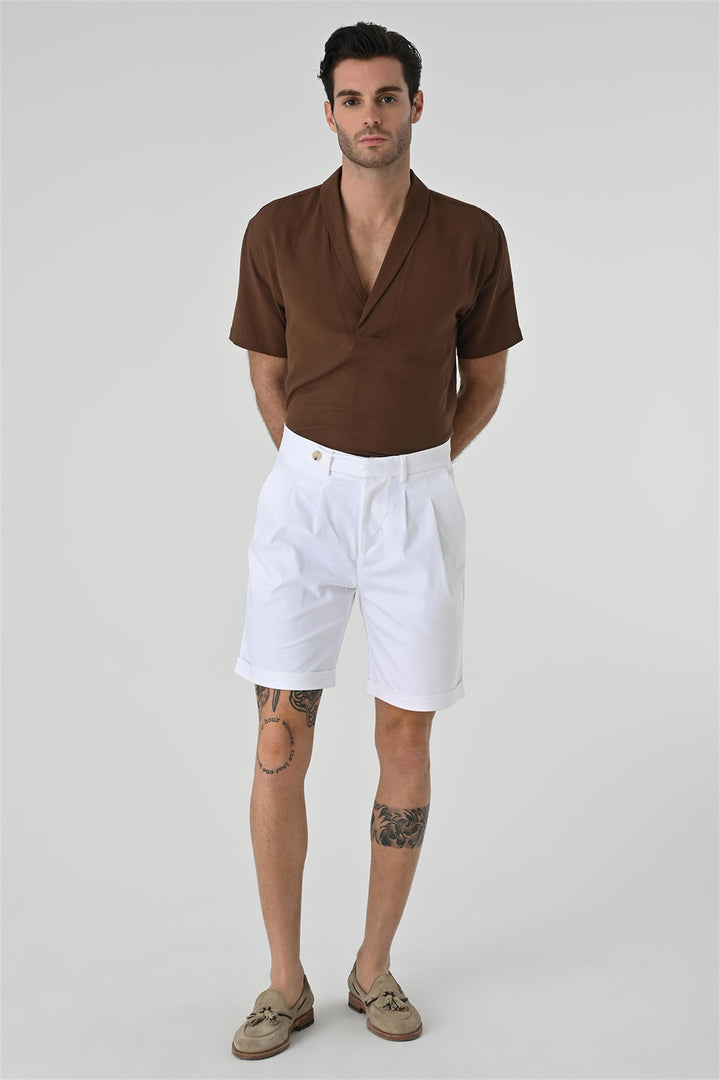 ANT Relax Fit Shawl Collar Short Sleeve Men's Shirt - Folsom
