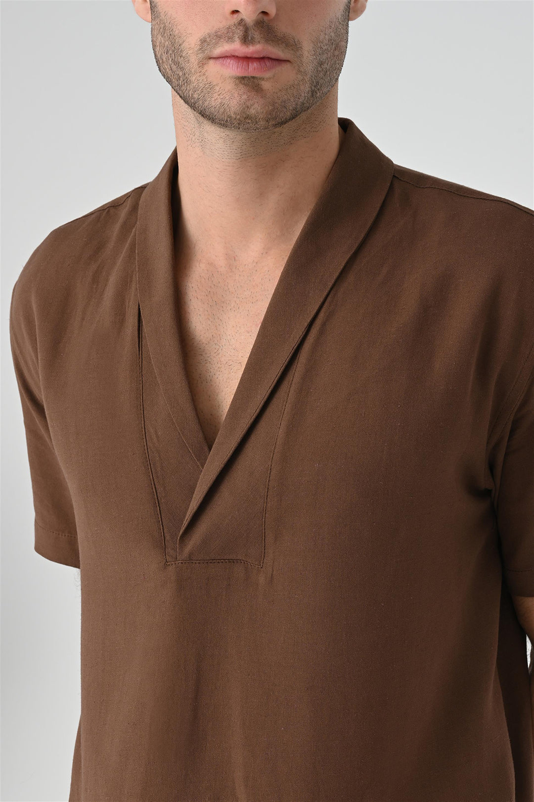 ANT Relax Fit Shawl Collar Short Sleeve Men's Shirt - Folsom