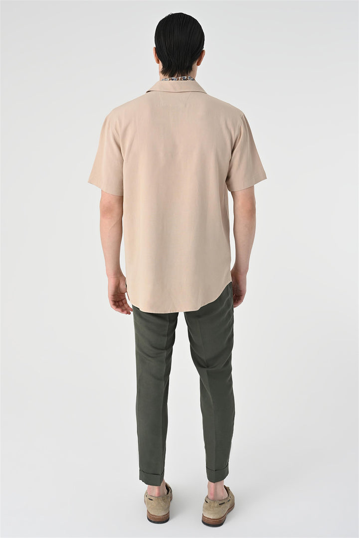 ANT Relax Fit Shawl Collar Short Sleeve Men's Shirt - La Presa