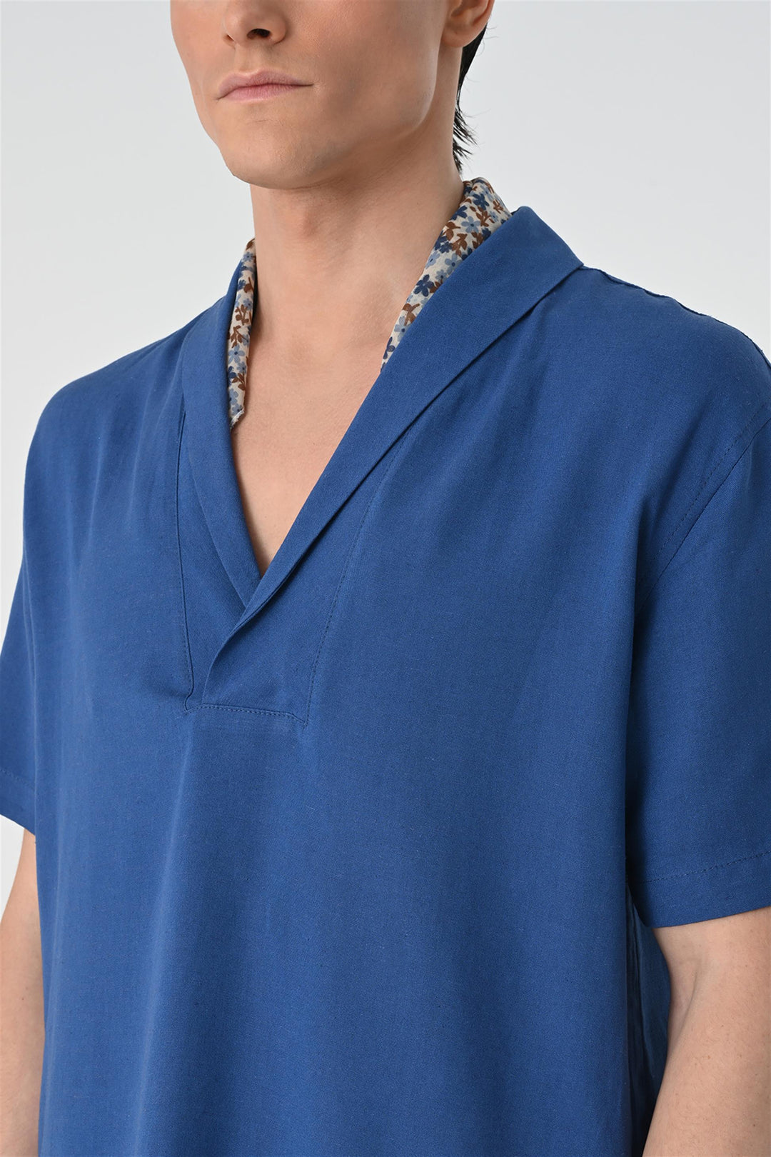 ANT Relax Fit Shawl Collar Short Sleeve Men's Shirt - Marion