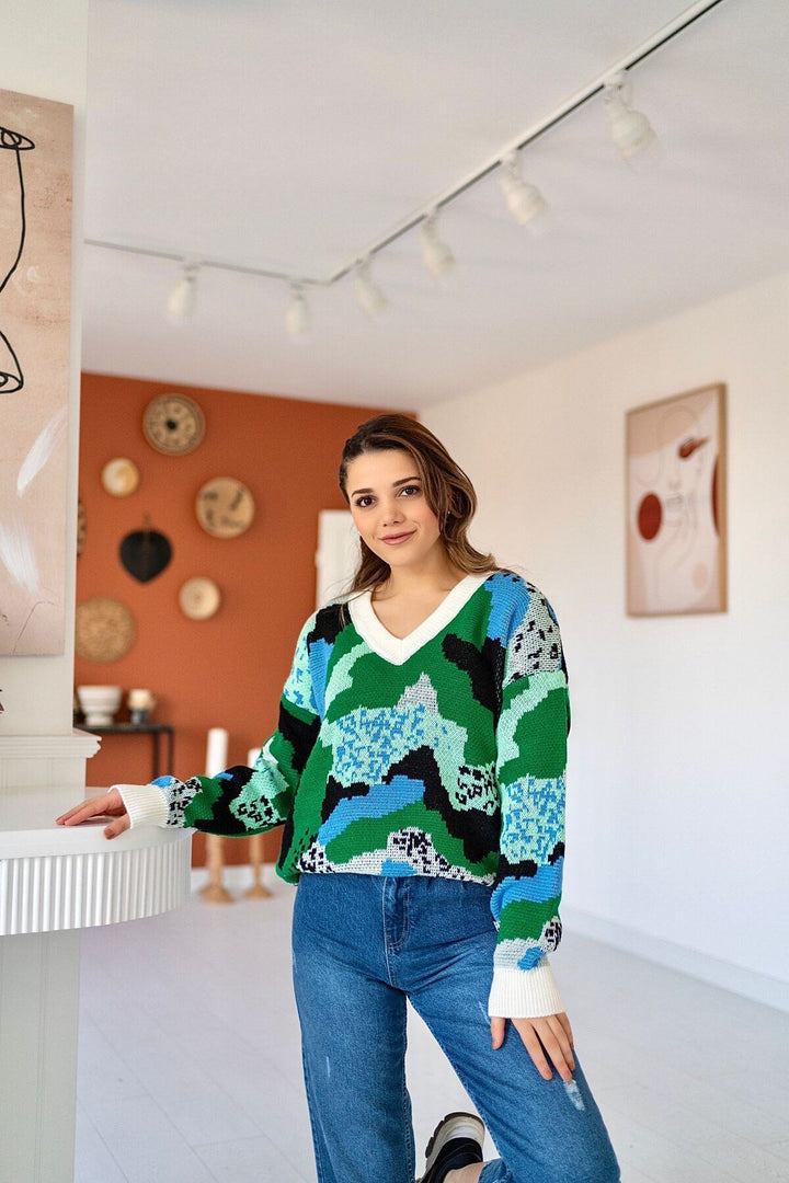 ELS Colored Sweater - Green - Miami Beach