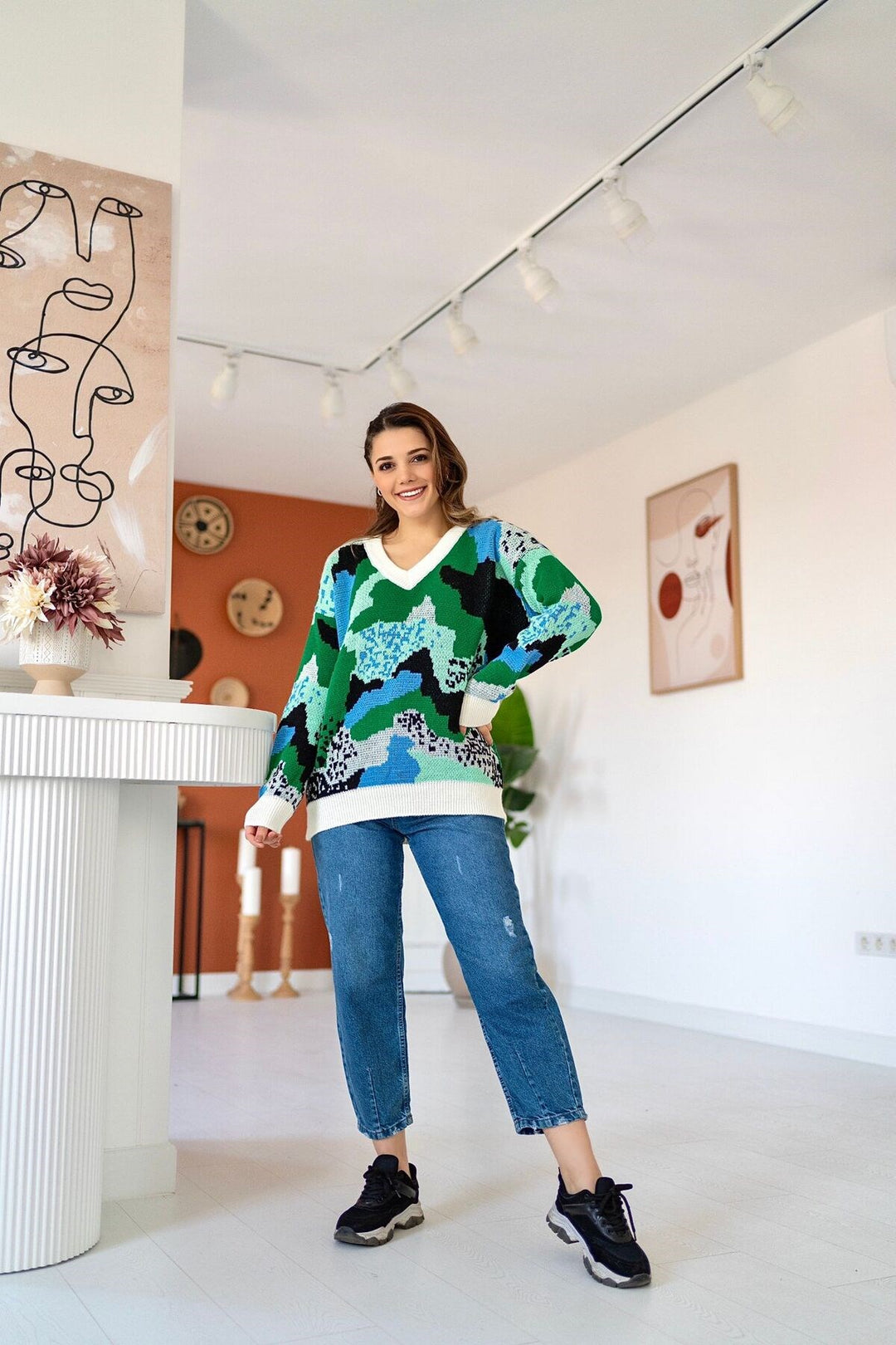 ELS Colored Sweater - Green - Miami Beach