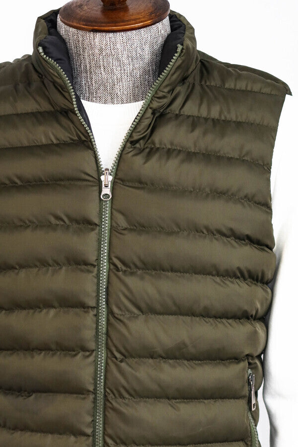 WSS Reversible Puffer Green Men Down Vest  - Innisfil