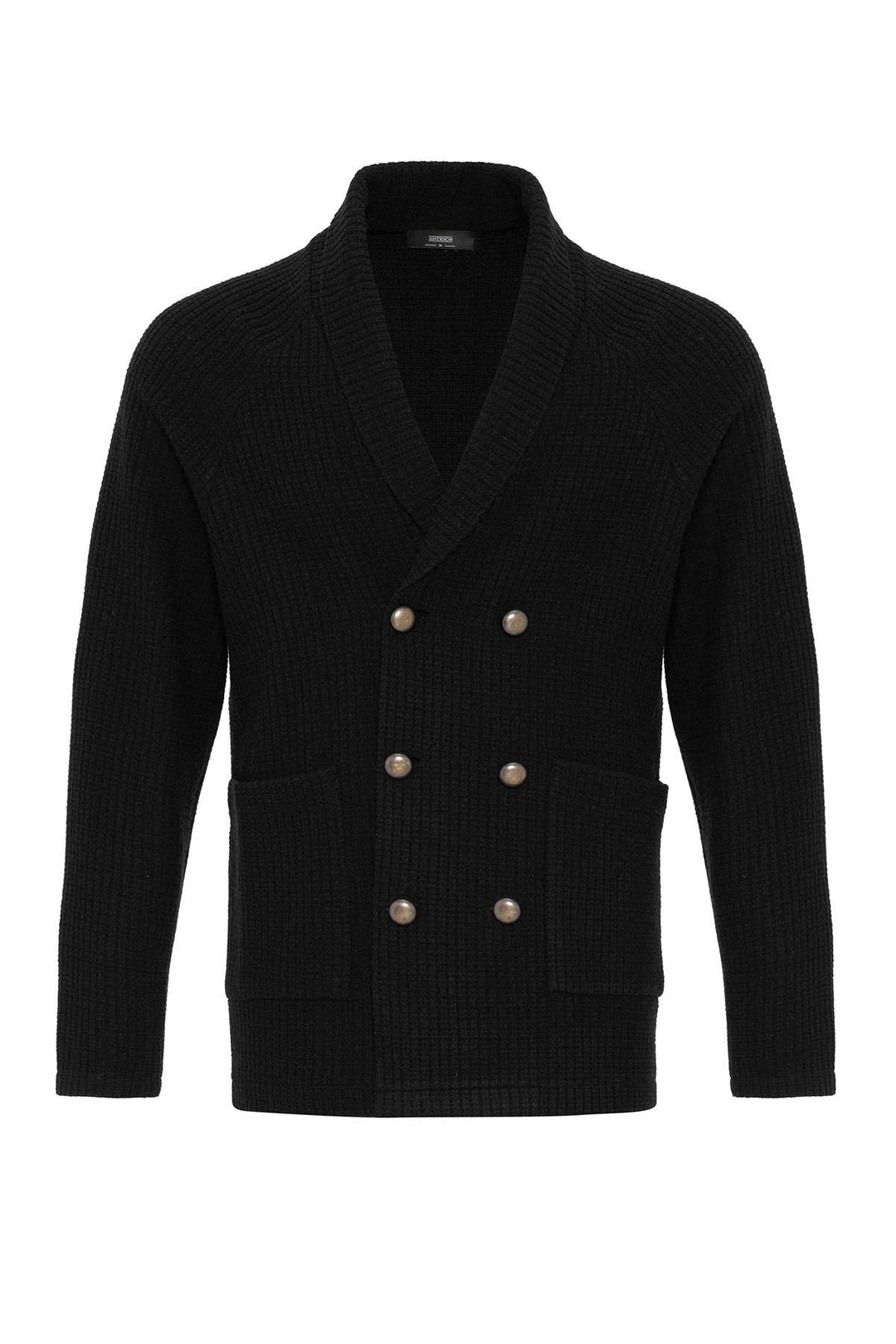 ANT Shawl Collar Double Breasted Closure Men's Cardigan - Ciudad Melchor Múzquiz
