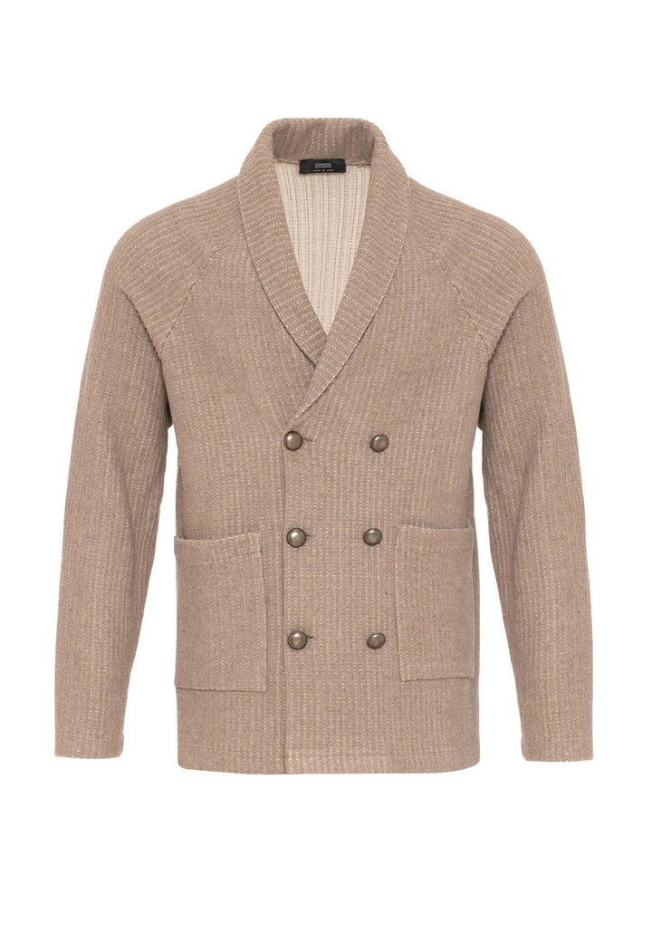ANT Shawl Collar Double Breasted Closure Men's Cardigan - Alcobaça