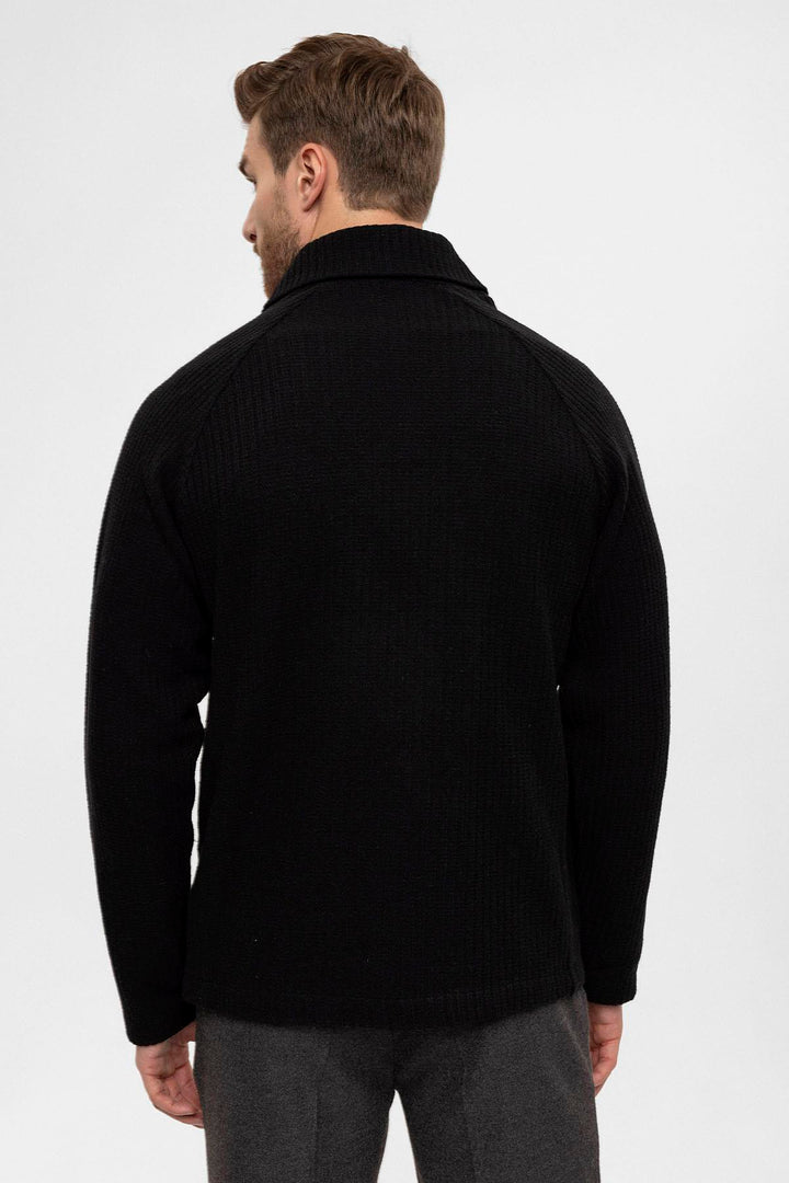 ANT Shawl Collar Double Breasted Closure Men's Cardigan - Ciudad Melchor Múzquiz