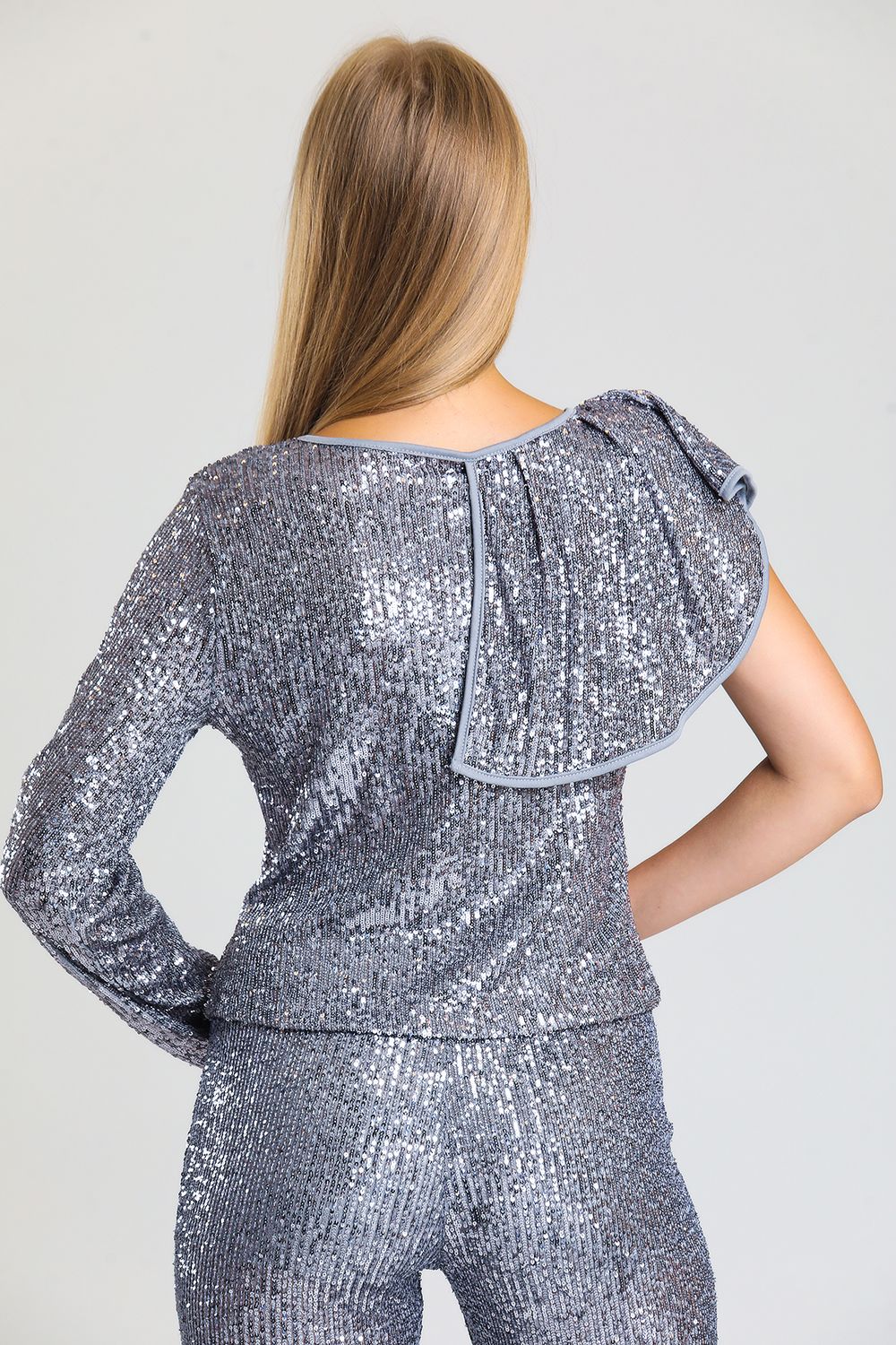 SNS Sense Gray Payet Blouse - Kent