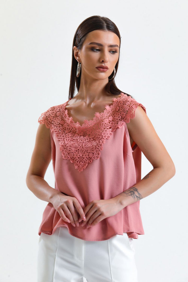 SNS Sense Powder Lace Blouse - Andover