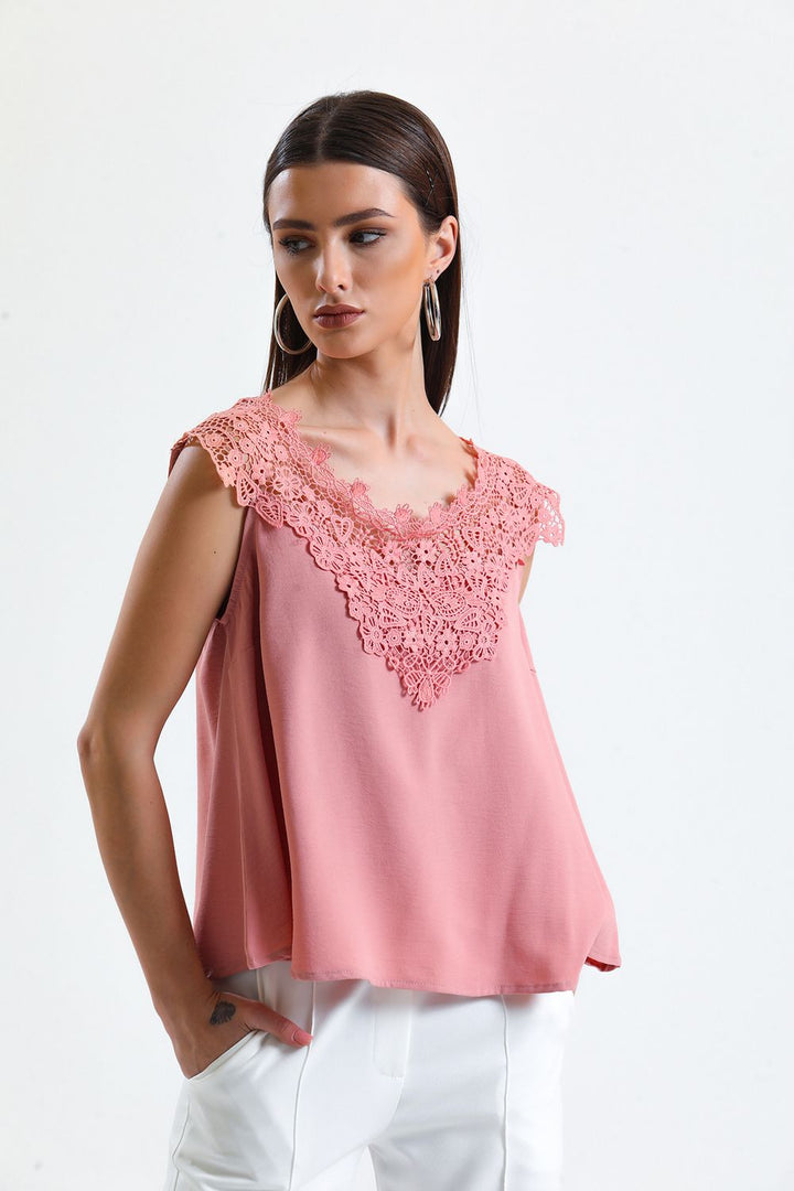 SNS Sense Powder Lace Blouse - Andover