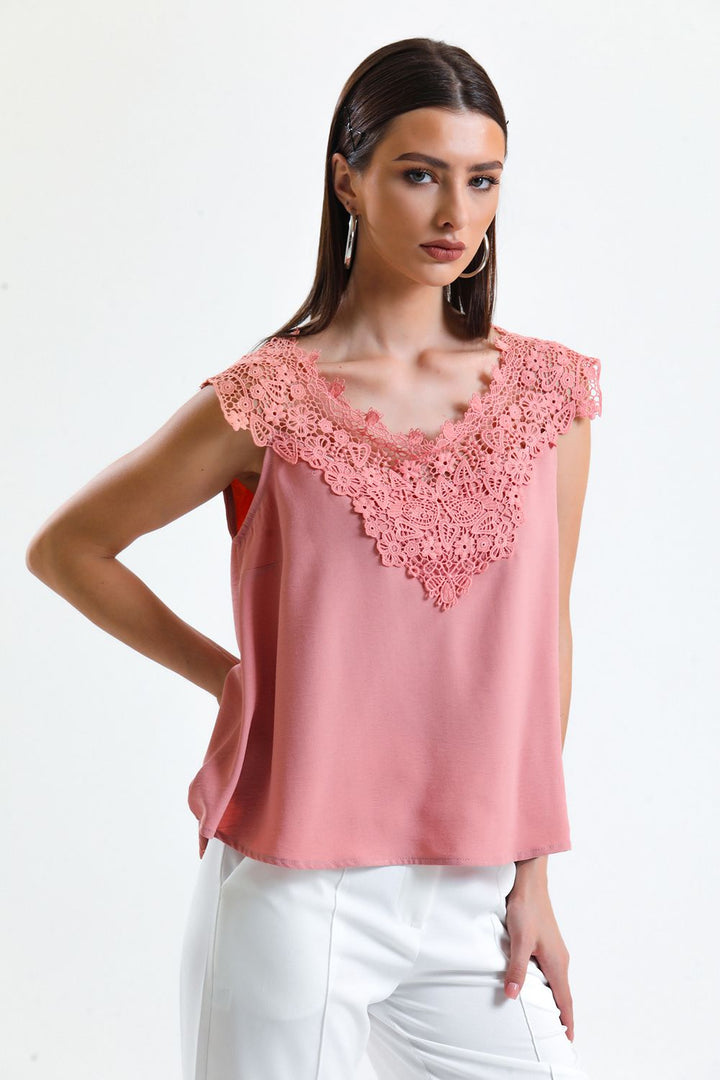 SNS Sense Powder Lace Blouse - Andover