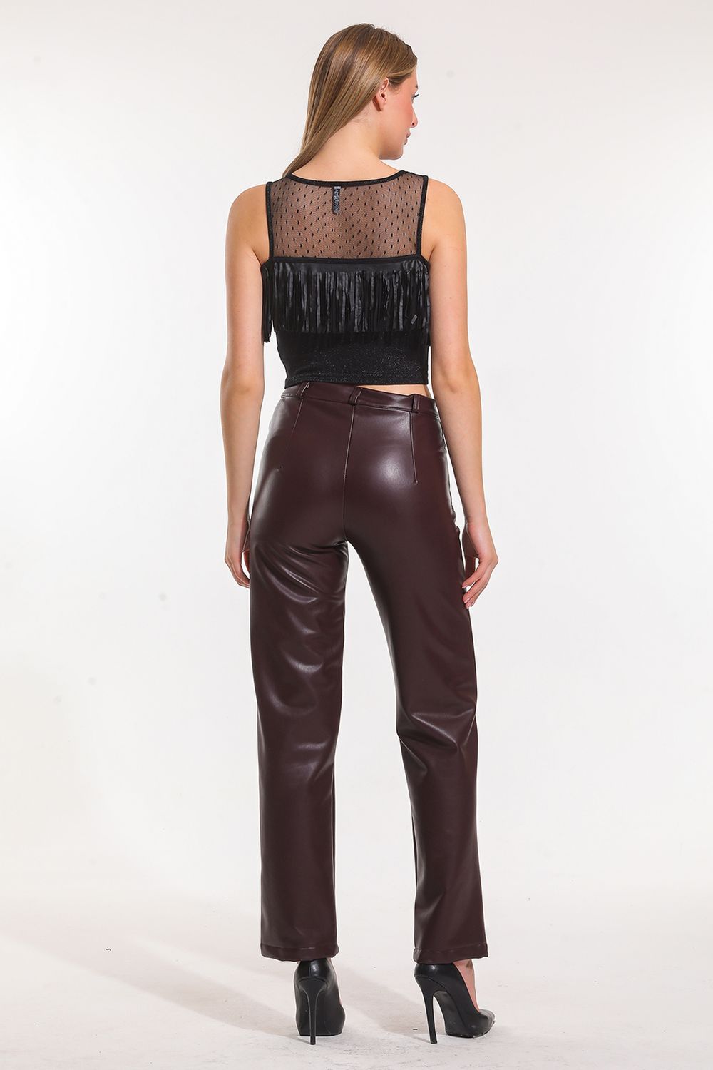 SNS Sense Black Short Sleeve Blouse with Tul Garnish Pompoms - Mountain View