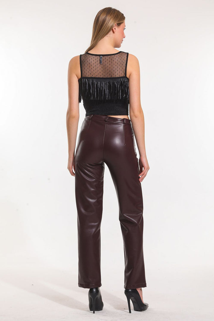 SNS Sense Black Short Sleeve Blouse with Tul Garnish Pompoms - Mountain View