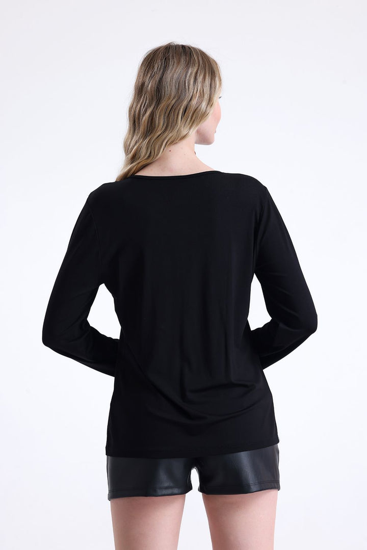 SNS Sense Black Sequined Viscose Blouse - Midwest City