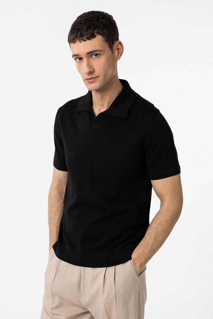 ANT Antioch Black 100% Cotton Crew Neck Sweater T-Shirt - Cheltenham