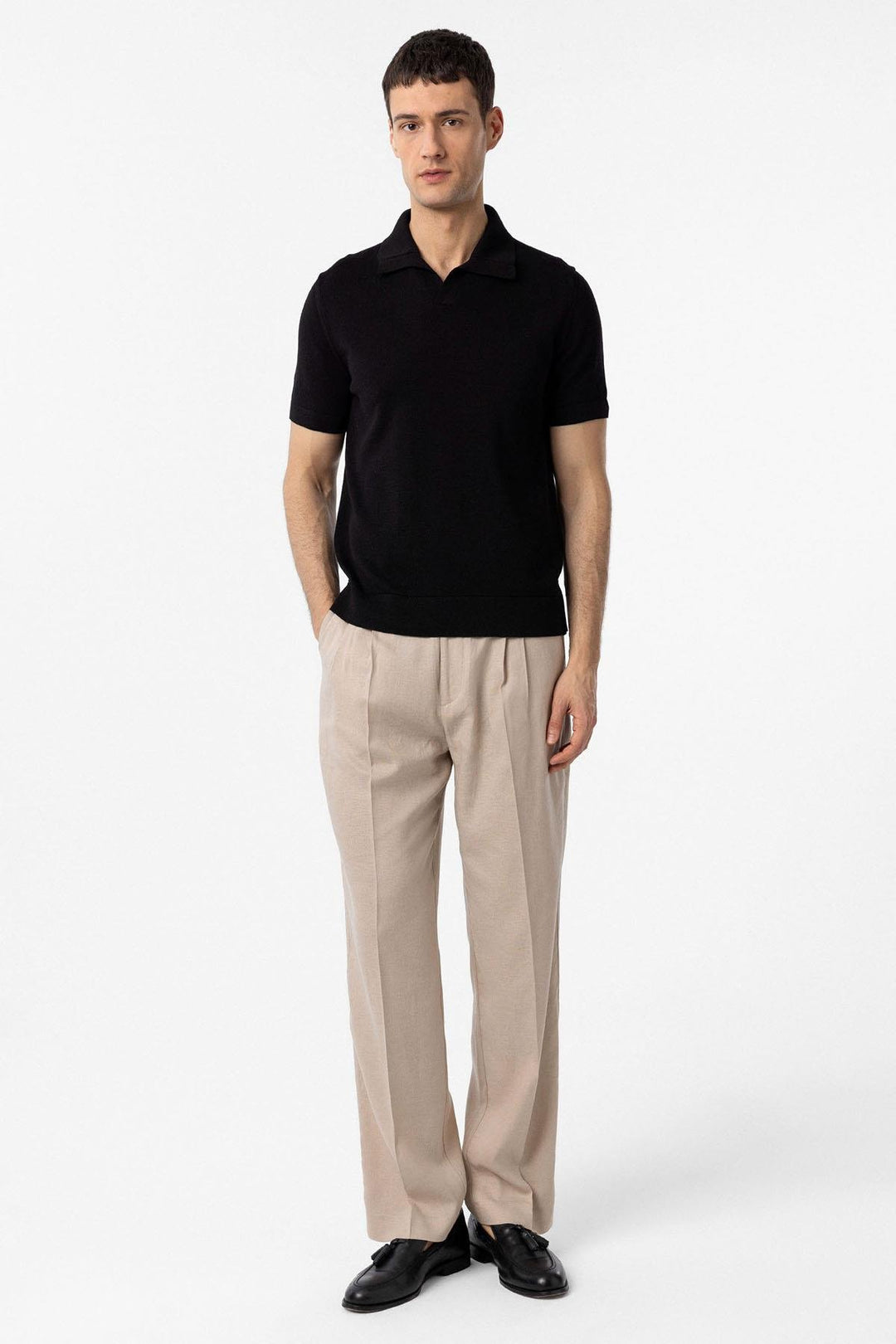 ANT Antioch Black 100% Cotton Crew Neck Sweater T-Shirt - Cheltenham