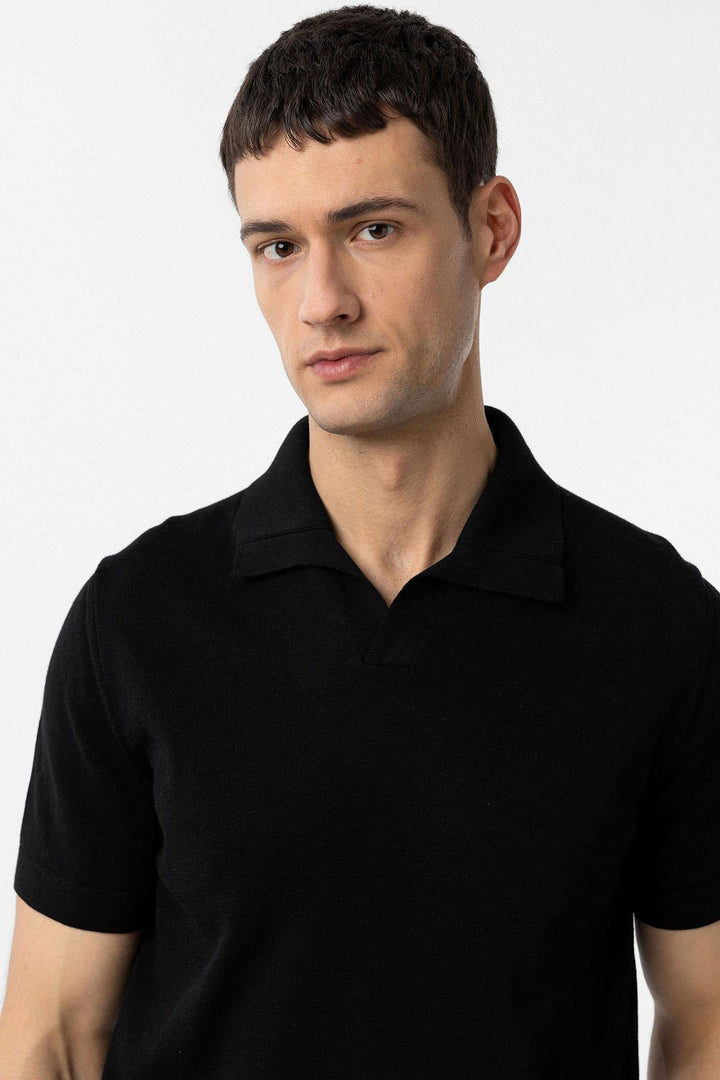 ANT Antioch Black 100% Cotton Crew Neck Sweater T-Shirt - Cheltenham