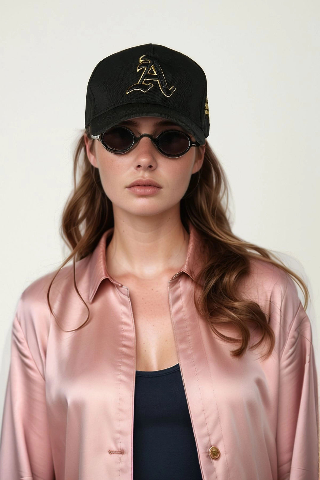 Black Cap with A Letter Embroidery BCNSV-2514507 - Bend