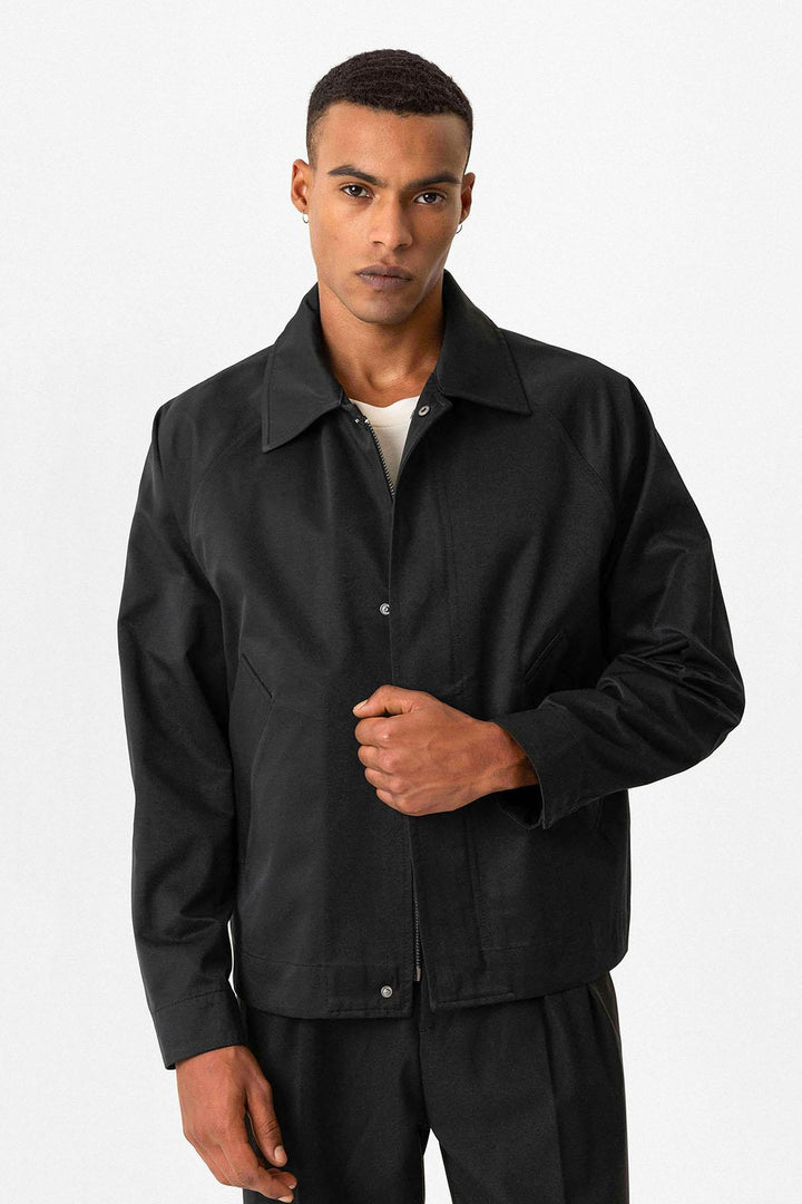 ANT Antioch Black Crop Fit Spring Men's Jacket - Bedford