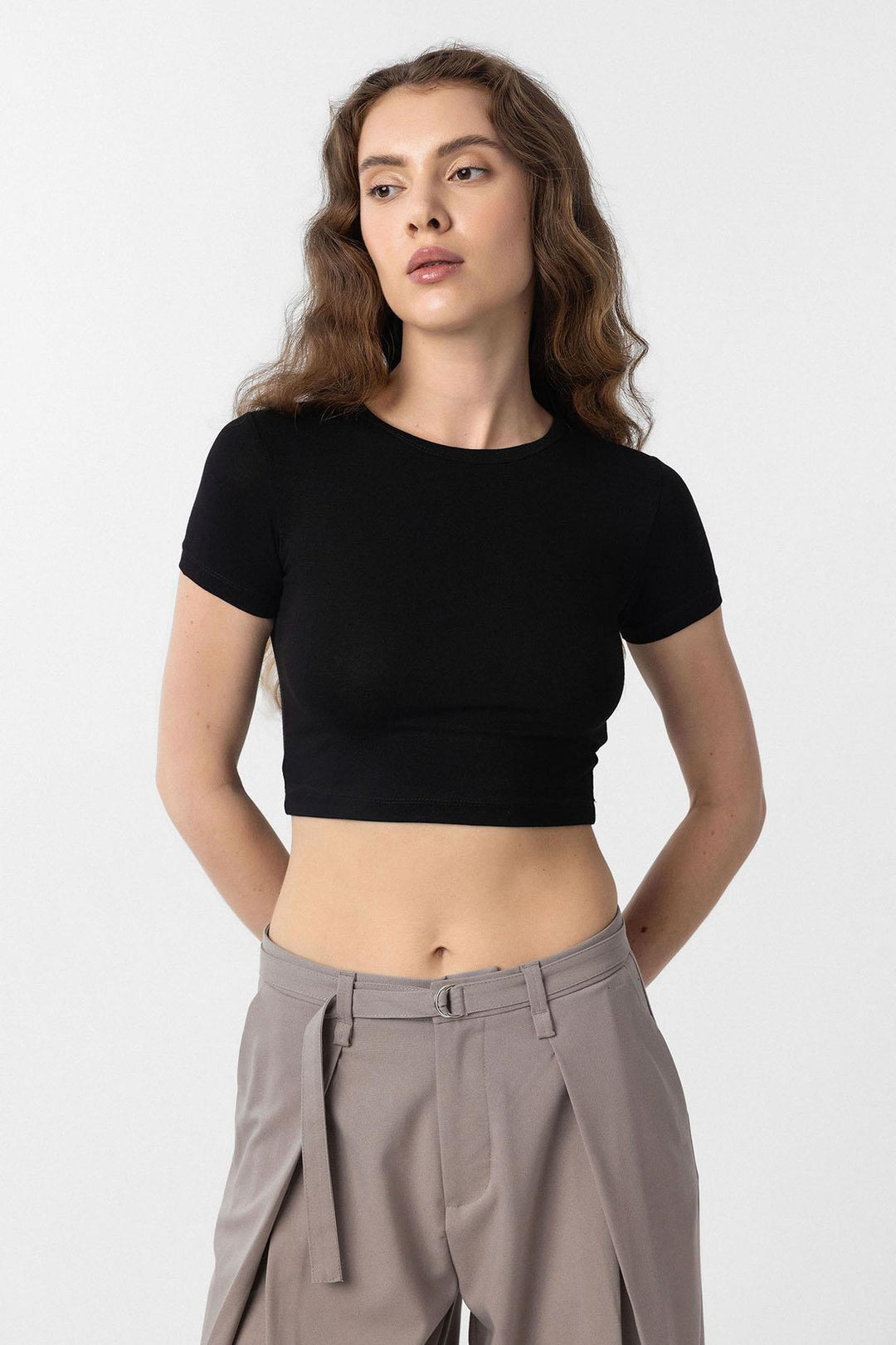 ANT Antioch Black Crop Women's T-Shirt - Lynwood