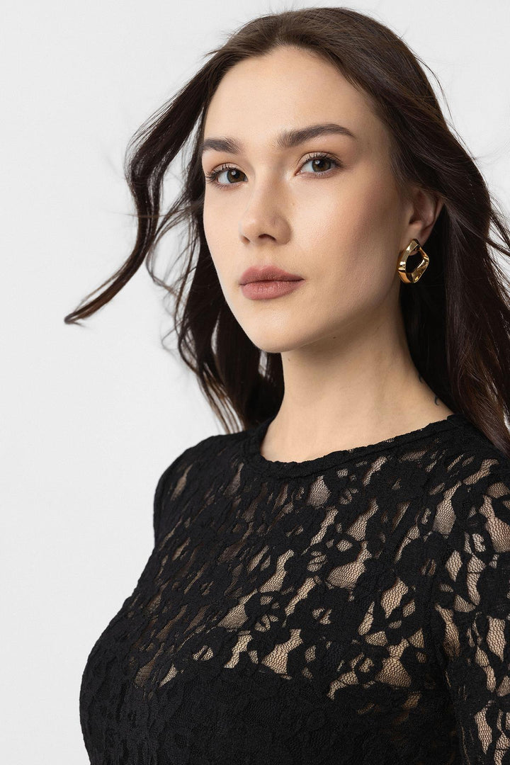 ANT Antioch Black Lace Transparent Women's Top - Issy-les-Moulineaux