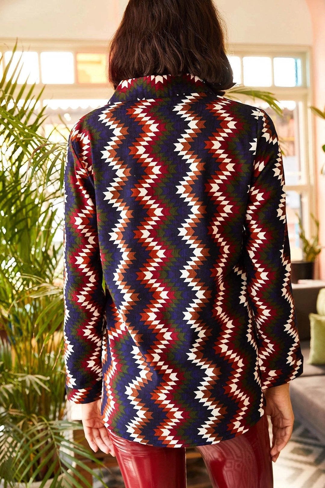 Black Patterned Long Sleeve Shirt BCBSK-25700-K5814 - Schiedam