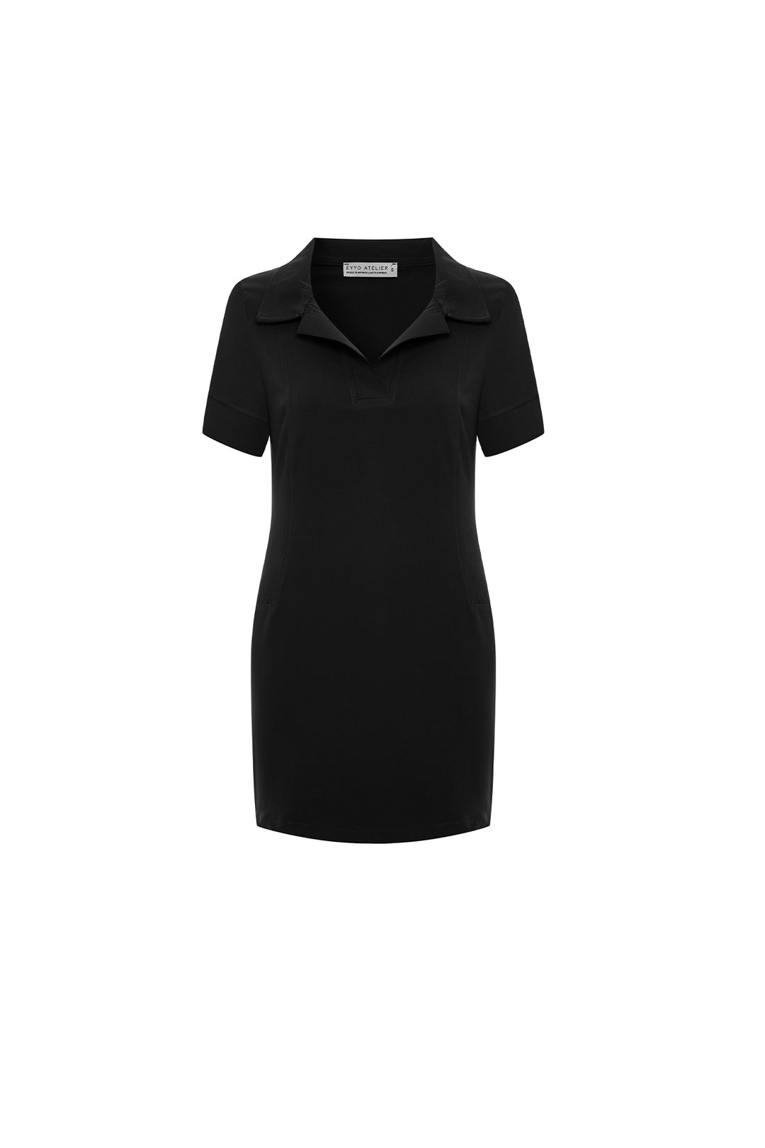 EYY Women Black Shirt Collar Dress - Herten