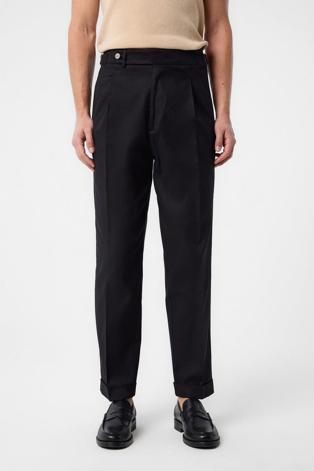 ANT Antioch Black Italian Cut High Waist Men's Pants - Surrey